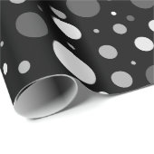 Zwart-witte poka Dots Cadeaupapier (Rol Hoek)