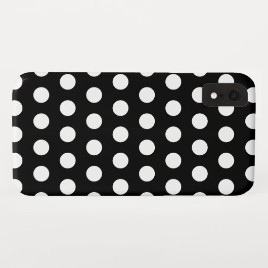 Zwart-witte poka Dots Case-Mate iPhone Case (Achterkant (horizontaal))