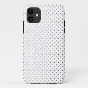 Zwart-witte poka Dots iPhone 11 Hoesje