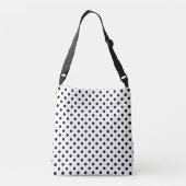 Zwart-witte poka Dots Crossbody Tas (Achterkant)