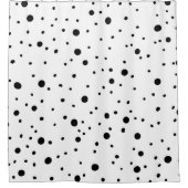 Zwart-witte poka Dots Douchegordijn (Voorkant)