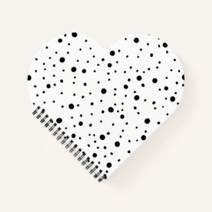 Zwart-witte poka Dots en Stripes Notitieboek