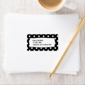 Zwart-witte poka Dots Etiket (Insitu)