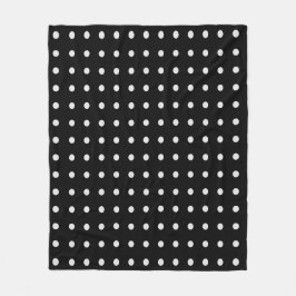 Zwart-witte poka Dots Fleece Deken