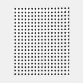 Zwart-witte poka Dots Fleece Deken (Voorkant)