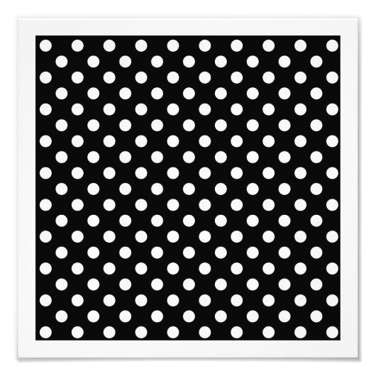 Zwart-witte poka Dots Foto Afdruk (Voorkant)
