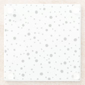 Zwart-witte poka Dots Glazen Onderzetter (Achterkant)