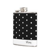 Zwart-witte poka Dots Heupfles (Links)