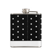 Zwart-witte poka Dots Heupfles (Achterkant)