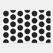 Zwart-witte poka Dots Inpakpapier Vel (Voorkant 3)