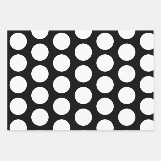 Zwart-witte poka Dots Inpakpapier Vel (Voorkant)