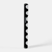 Zwart-witte poka Dots iPhone 15 Case (Rechterkant)