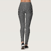 Zwart-witte poka Dots Leggings (Achterkant)
