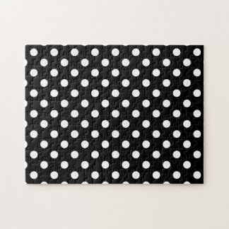 Zwart-witte poka Dots Legpuzzel