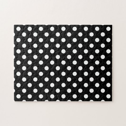 Zwart-witte poka Dots Legpuzzel (Horizontaal)