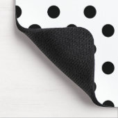 Zwart-witte poka Dots Muismat (Hoek)