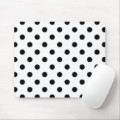 Zwart-witte poka Dots Muismat (Met muis)