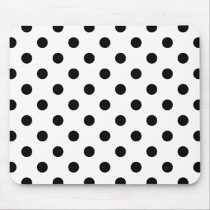 Zwart-witte poka Dots Muismat