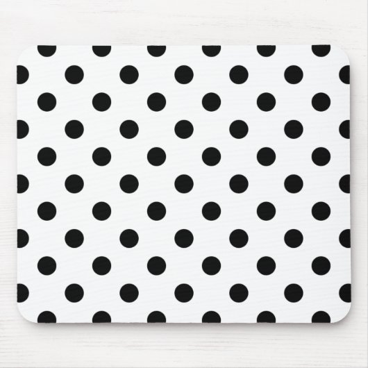 Zwart-witte poka Dots Muismat (Voorkant)