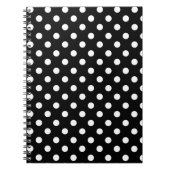 Zwart-witte poka Dots Notitieboek (Voorkant)