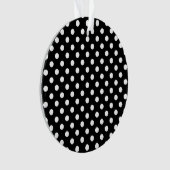 Zwart-witte poka Dots Ornament (voorkant)