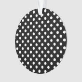Zwart-witte poka Dots Ornament (voorkant)