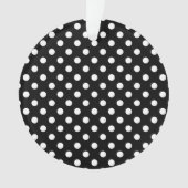 Zwart-witte poka Dots Ornament (voorkant)