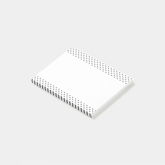 Zwart-witte poka Dots Post-it® Notes (Schuin)