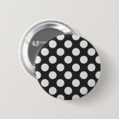 Zwart-witte poka Dots Ronde Button 5,7 Cm (Voorkant /achterkant)