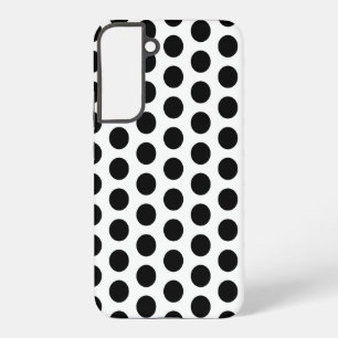 Zwart-witte poka Dots Samsung Galaxy Hoesje