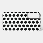 Zwart-witte poka Dots Samsung Galaxy Hoesje (Achterkant horizontaal)