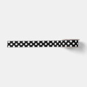 Zwart-witte poka Dots Satijnen Lint (Voorkant)