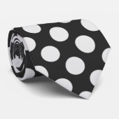 Zwart-witte poka Dots Stropdas (Opgerold)