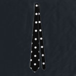Zwart-witte poka Dots Stropdas<br><div class="desc">Zwart-wit polka dots patroon.</div>