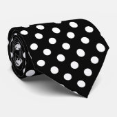 Zwart-witte poka Dots Stropdas (Opgerold)