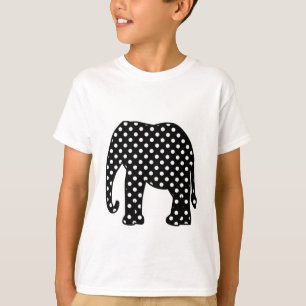 Zwart-witte poka Dots T-shirt