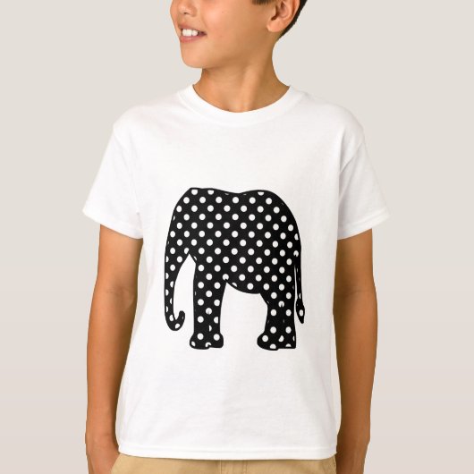 Zwart-witte poka Dots T-shirt (Voorkant)