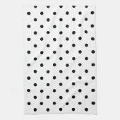 Zwart-witte poka Dots Theedoek (Verticaal)