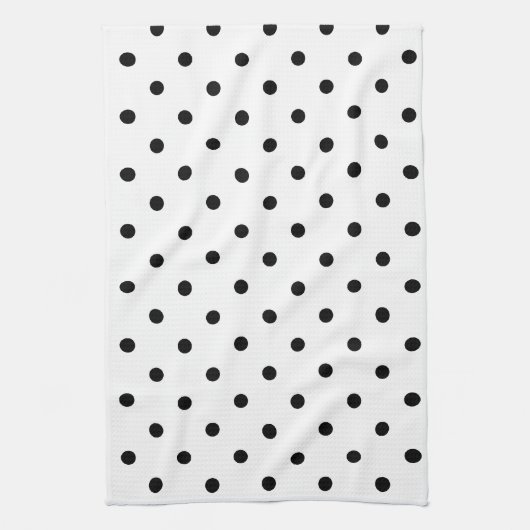 Zwart-witte poka Dots Theedoek (Verticaal)