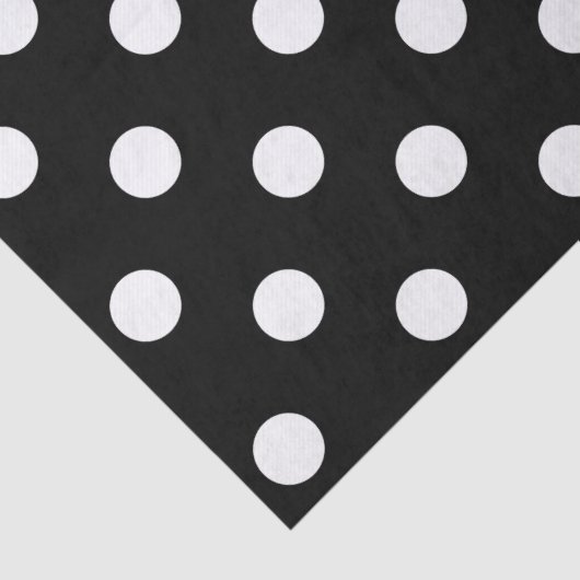 Zwart-witte poka Dots Tissuepapier (Detail)