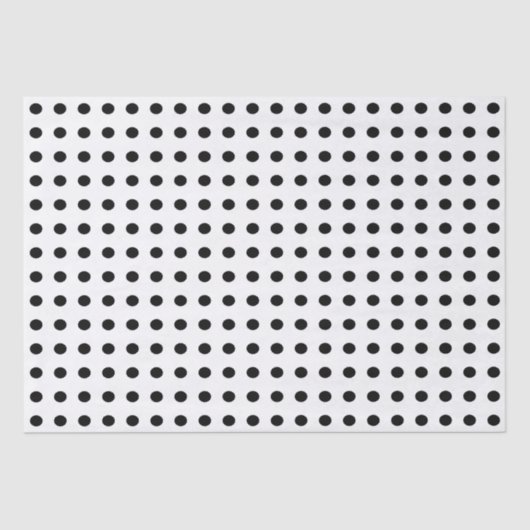 Zwart-witte poka Dots Tissuepapier (Voorkant)