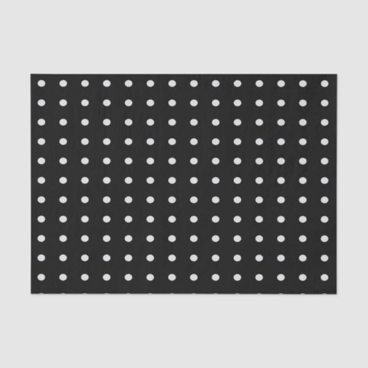 Zwart-witte poka Dots Tissuepapier (Voorkant)