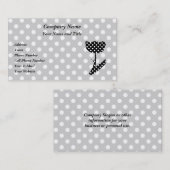 Zwart-witte poka Dots Visitekaartje (Voorkant / Achterkant)