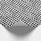 Zwart-witte poka gekleurd cadeaupapier (Hoek)