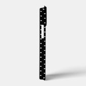 Zwart-witte pokadop met Flamingo Case-Mate iPhone Case (Achterkant / Rechts)