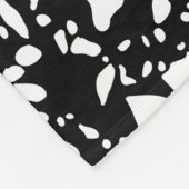 Zwart-witte pokadot fleece deken (Hoek)
