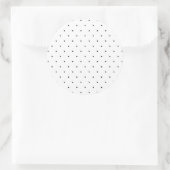 Zwart-witte pokadot ronde sticker (Tas)