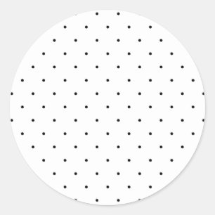 Zwart-witte pokadot ronde sticker
