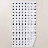 Zwart-witte pokadot strandlaken (Voorkant)
