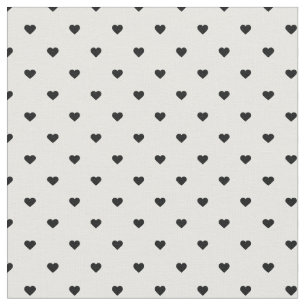 Zwart-witte polka dot harten stof
